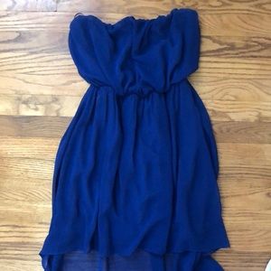 Dark Navy Strapless Dress